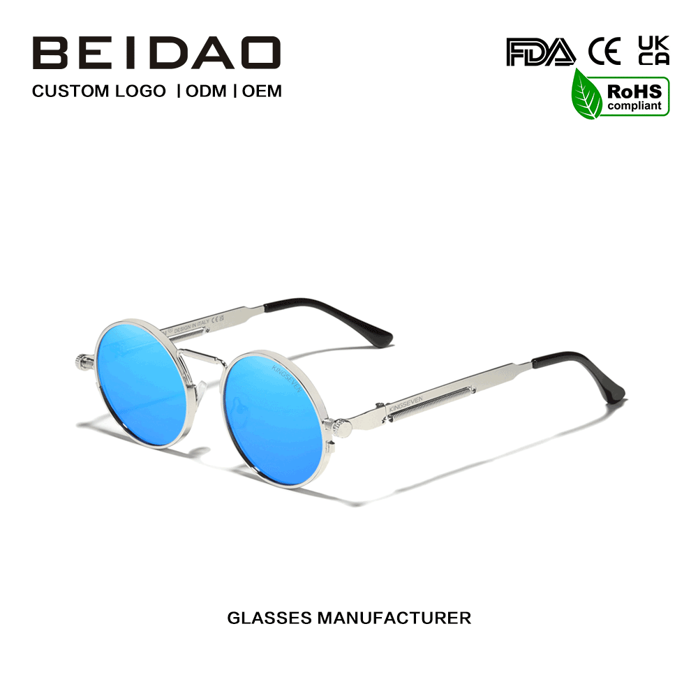 디자이너 UV400 보호 편광 금속 프레임 선글라스
