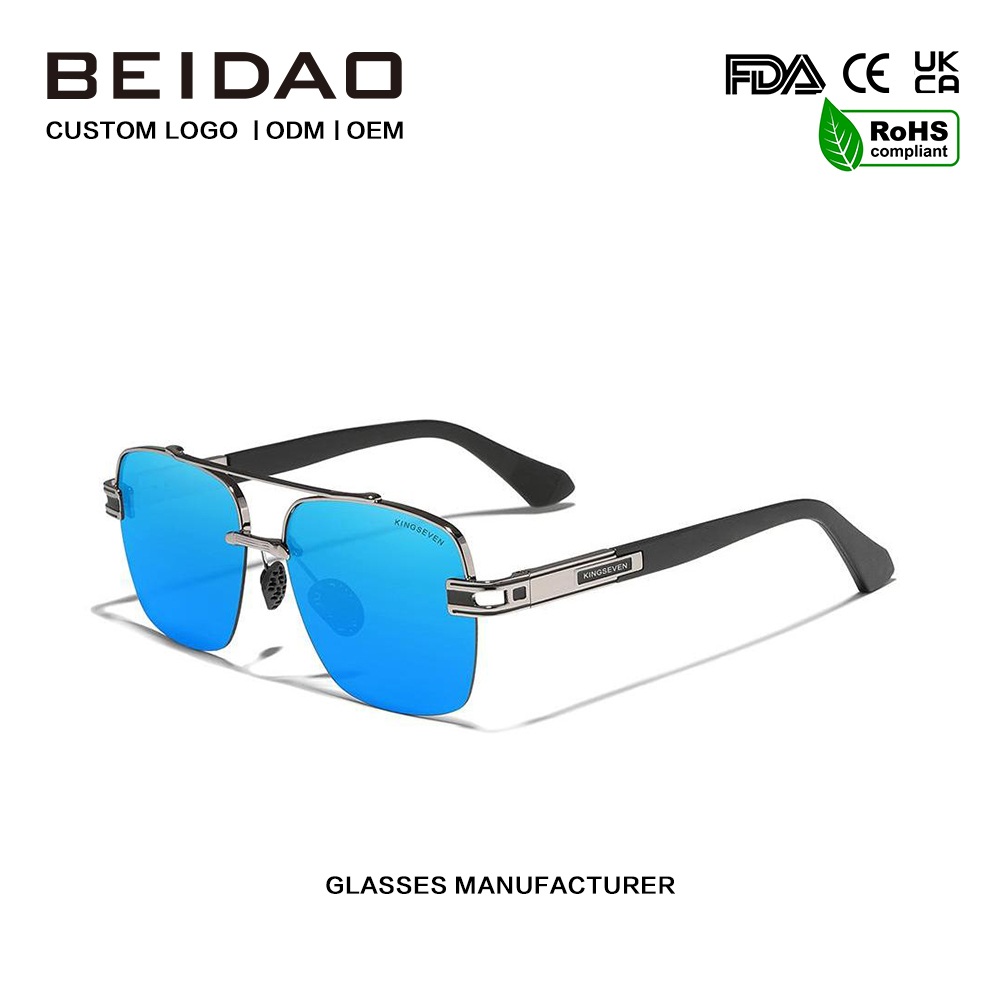 남성용 럭셔리 다채로운 복고풍 편광 선글라스